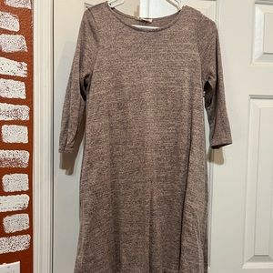heathered pink, mini swing dress, size m